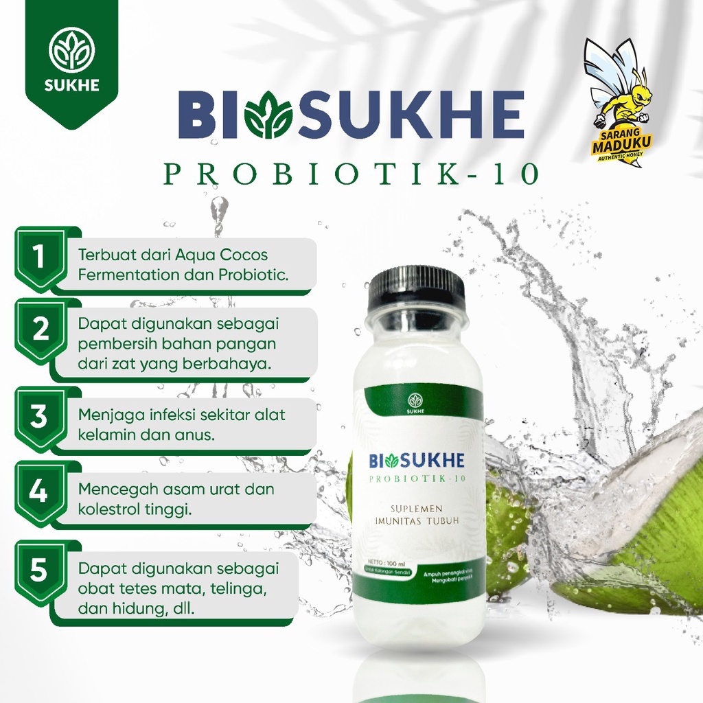 BioSukhe 10 Probiotik daya tahan tubuh dan lambung