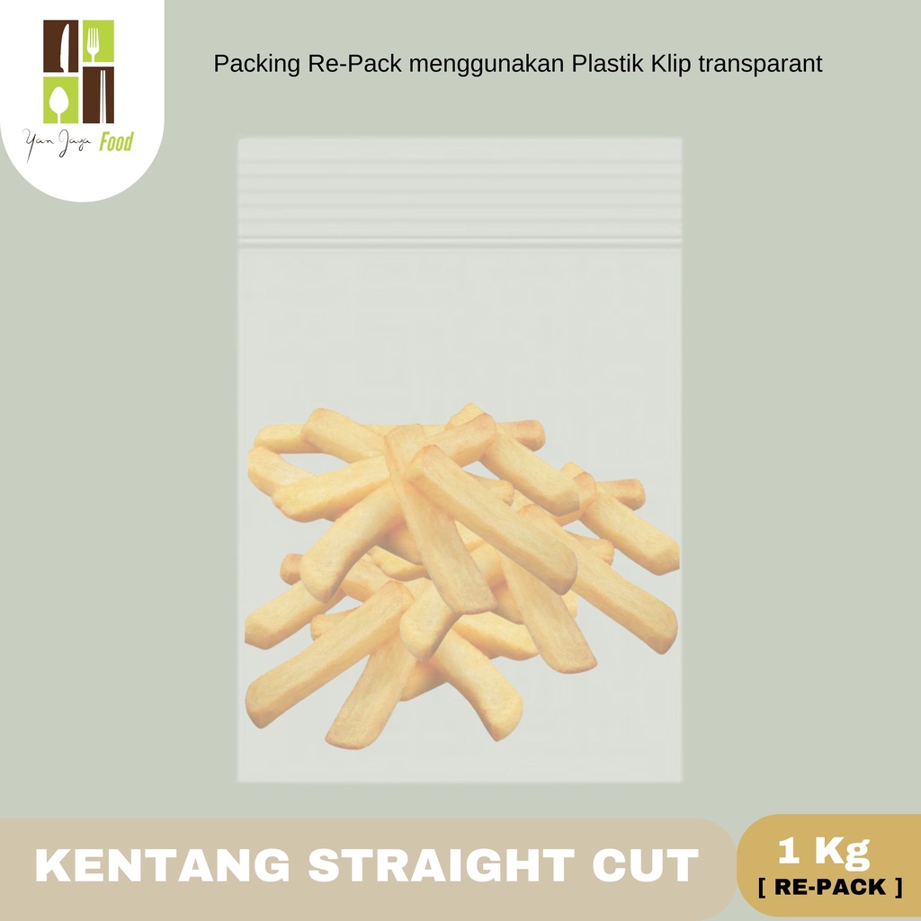 Kentang Straight Cut Frozen Renyah Enak Bersih &amp; Bagus [Repack 500GR/1KG]  &amp; 2.5KG