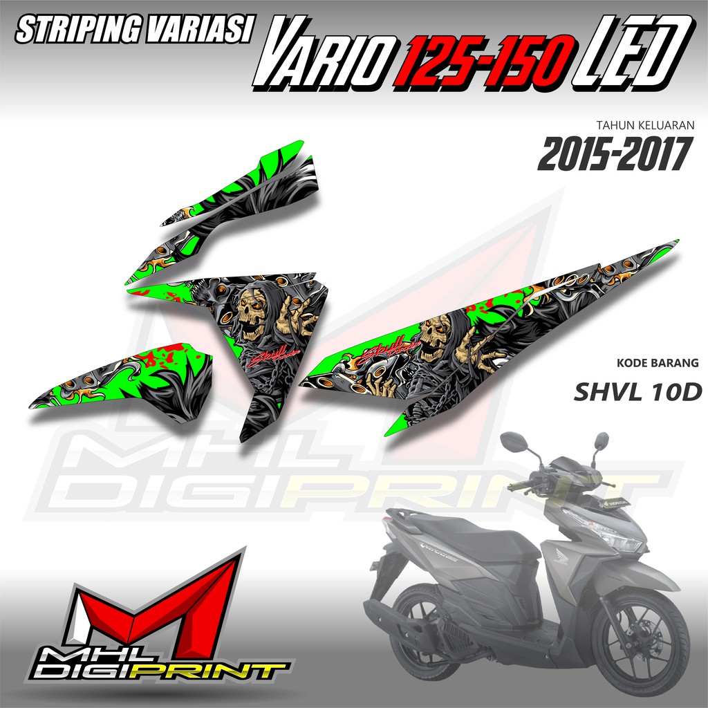 STRIPING VARIASI HONDA VARIO 125 &amp; 150 -  STIKER VARIO 125 &amp; 150 LED - SHVL 10