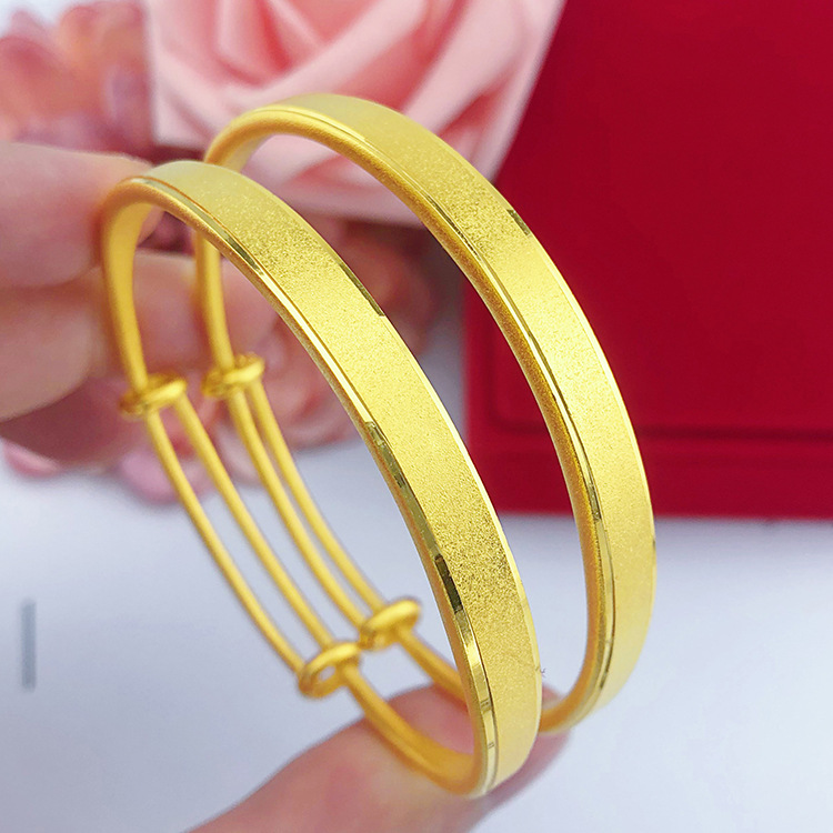 Gelang Tangan Rantai Adjustable Warna emas Matte Gaya Bangkok Untuk Wanita