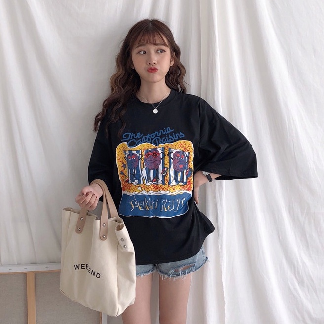 yikoo-Big size Korean lengan pendek atasan kaos t shirt pakaian wanita top