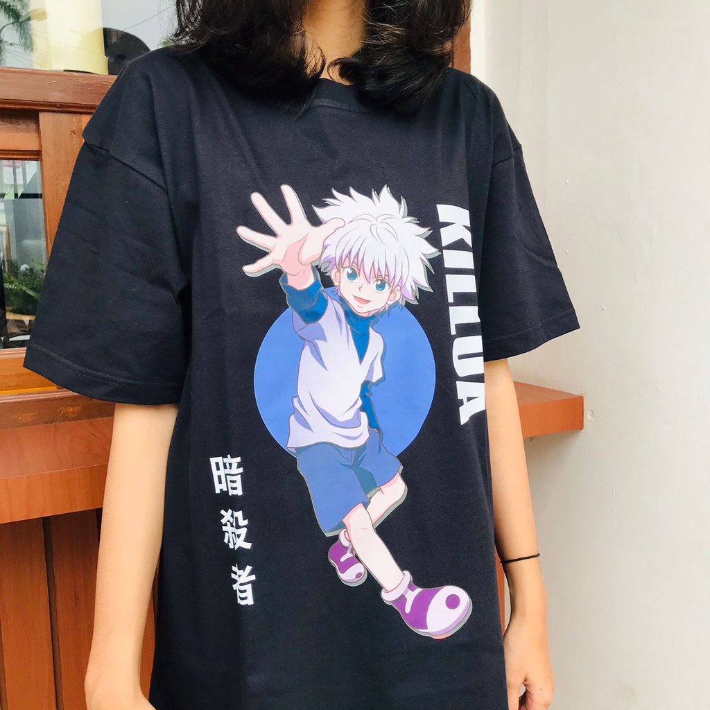 Tshirt Killua Kanji Anime Manga Hunter X Hunter Unisex