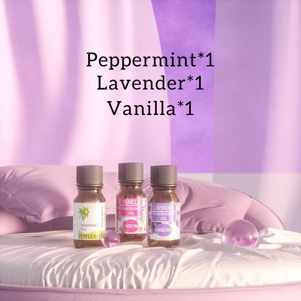 [endear]100% ORI Humidifier 250ML Essential Oil Diffuser Aroma Terapi Pengharum Ruangan-OIL*3 botol