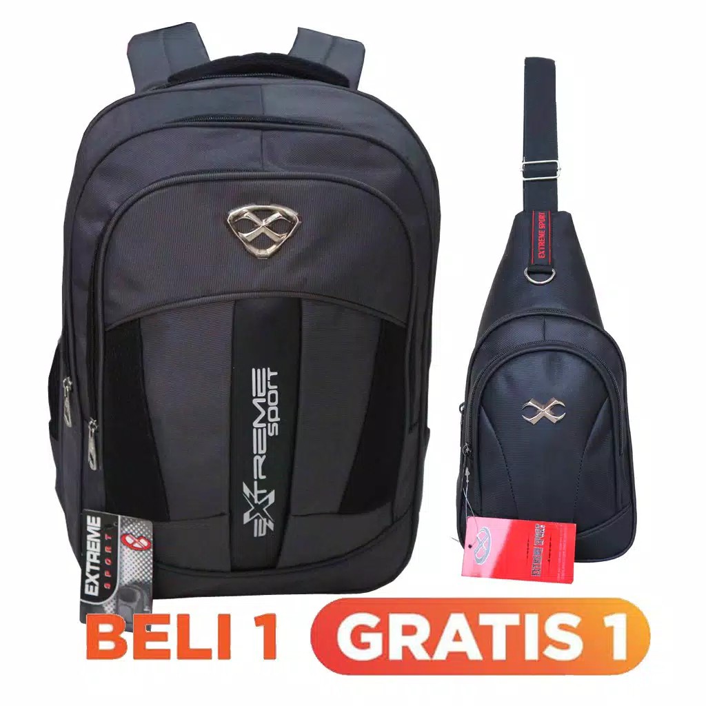 BELI 1 GRATIS 1 - TAS RANSEL EXTREME SPORT BACKPACK LAPTOP FREE SELEMPANG ARMSTRONG TAS IPAD GADGET