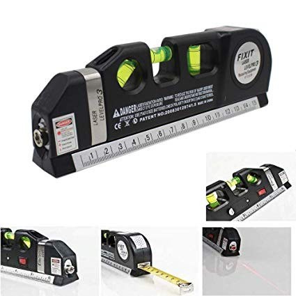 Meteran Laser Waterpass Digital - Meteran Waterpass Laser Level 3Pro Vertikal Horizontal - Penggaris Meteran Waterpass Laser