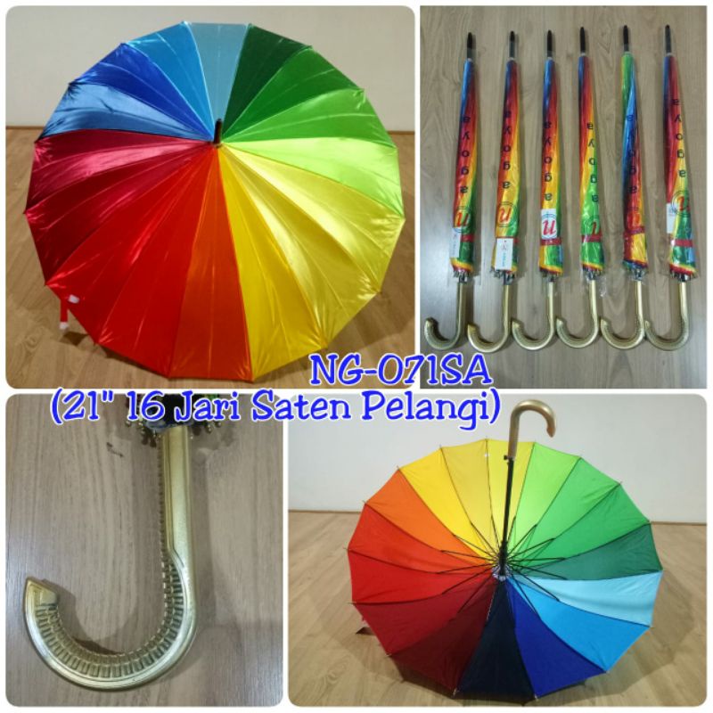 Payung Golf Pelangi Jumbo Rainbow  kuat kokoh |Payung Rainbow