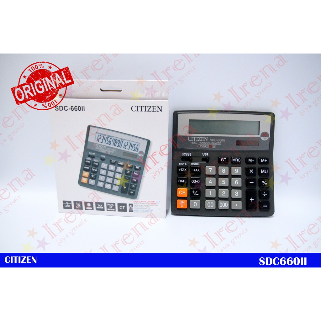 

CITIZEN SDC 660II KALKULATOR 16 DIGIT ORIGINAL MURAH
