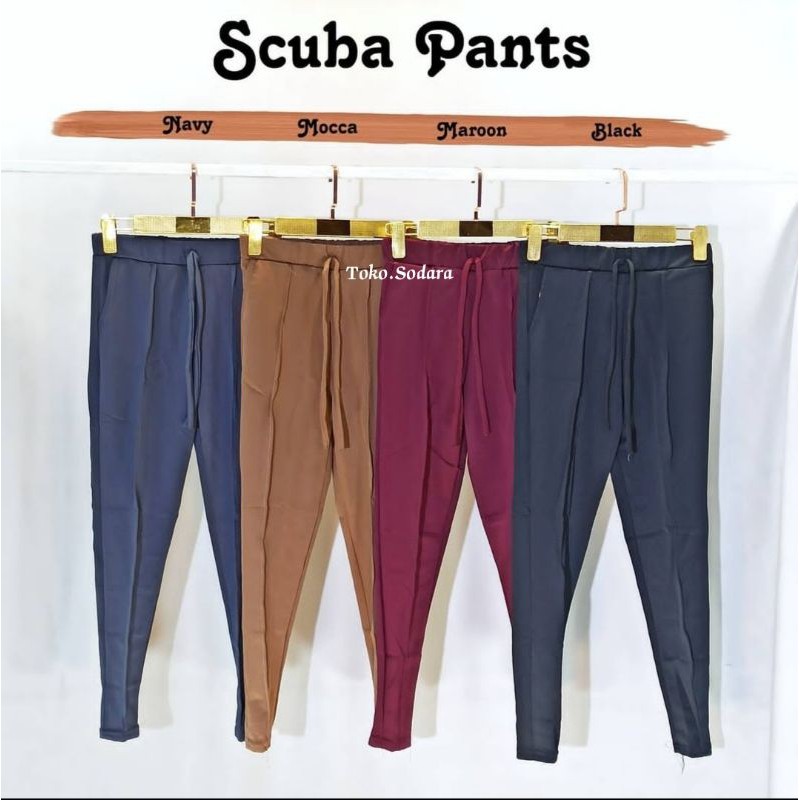 Celana Luna Scuba Pants Premium / Celana scuba wanita / Celana Murah