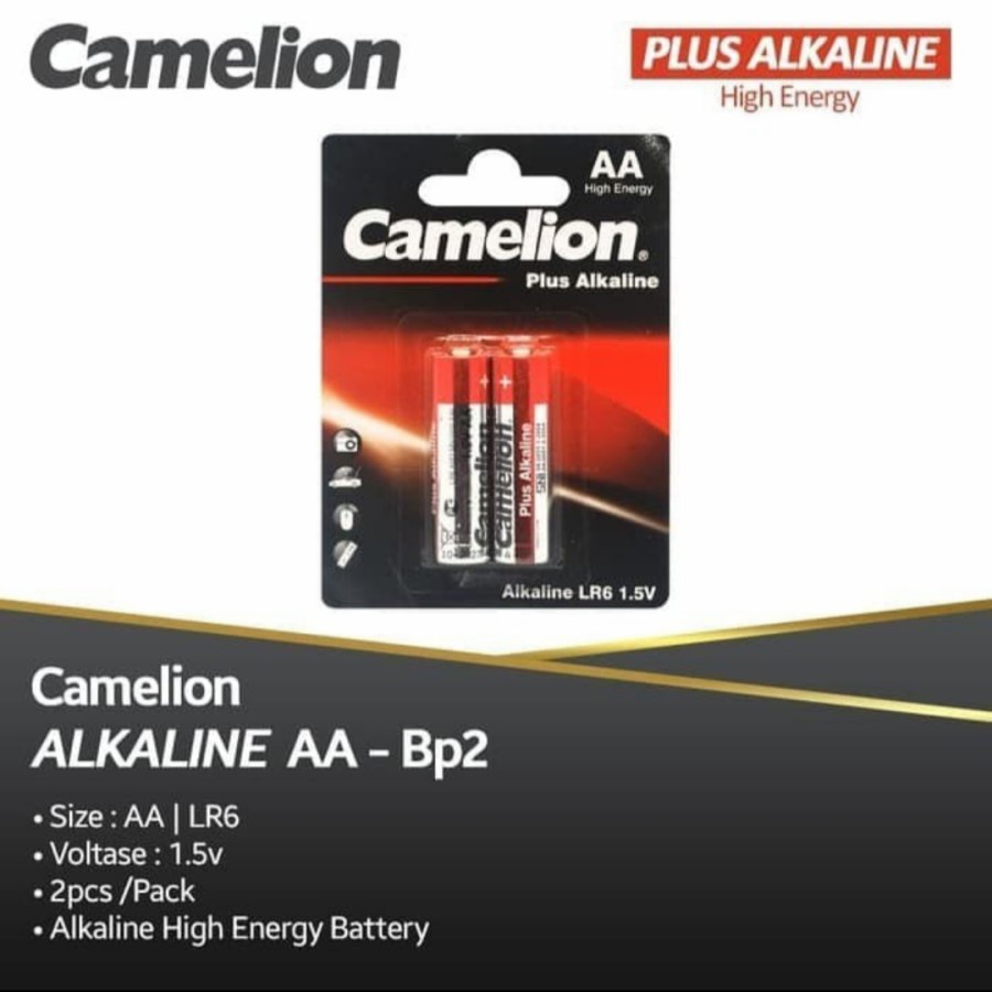 batre AA/A2 original camelion isi 2 pcs batre batre mainan jam dinding