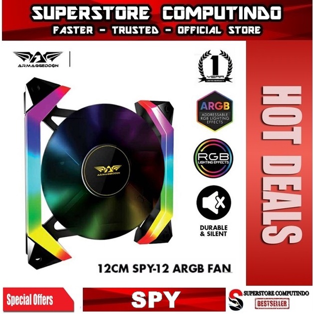 Armaggeddon Tessaraxx SPY Series ARGB Fan | Support Aura Sync