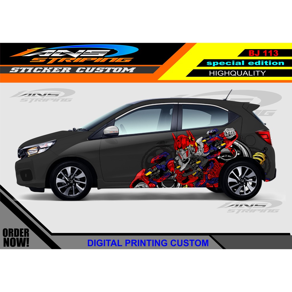 STICKER HONDA BRIO / PROMO STIKER MOBIL AGYA AYLA / STICKER HONDA JAZZ / STICKER DECAL MOBIL BRIO