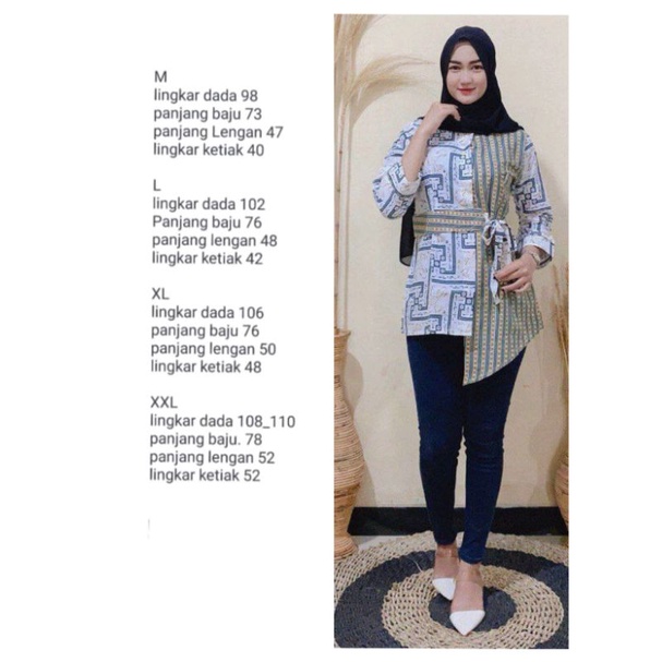 Atasan Batik Wanita Modern dan Termurah Shopee M L XL XXL L4 L5