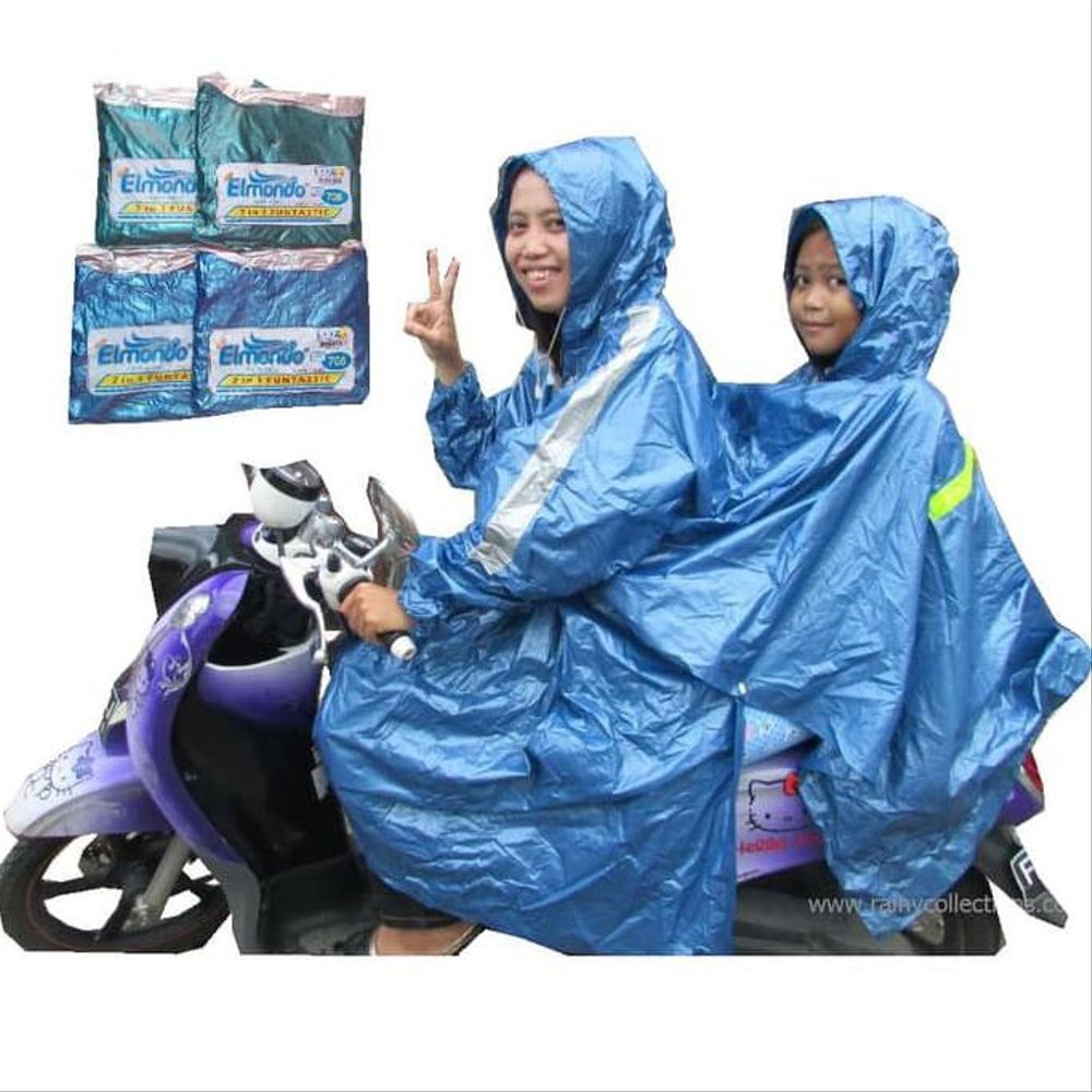 Jas Hujan Poncho Lengan 2 Kepala Elmondo EPC 708 2in1 Funtastic Ponco Batman