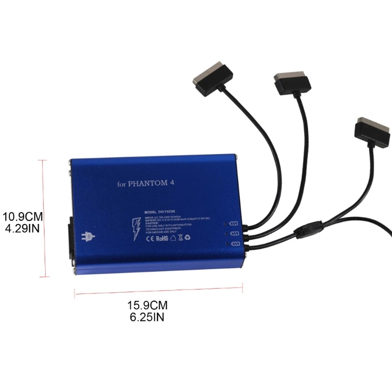 Zzz Hub Charger Baterai Paralel 4 Port Untuk Phantom 4 / 4 PRO / 4 Advanced Power Supply PHA4 V2.0