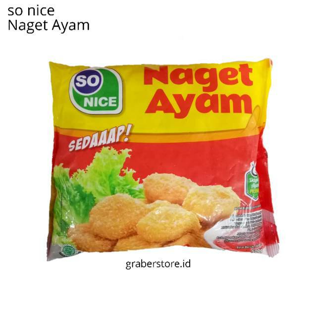 

So Nice Chicken Nugget 250GR / Naget Ayam Sonice / Makanan Beku Frozenfood So nice