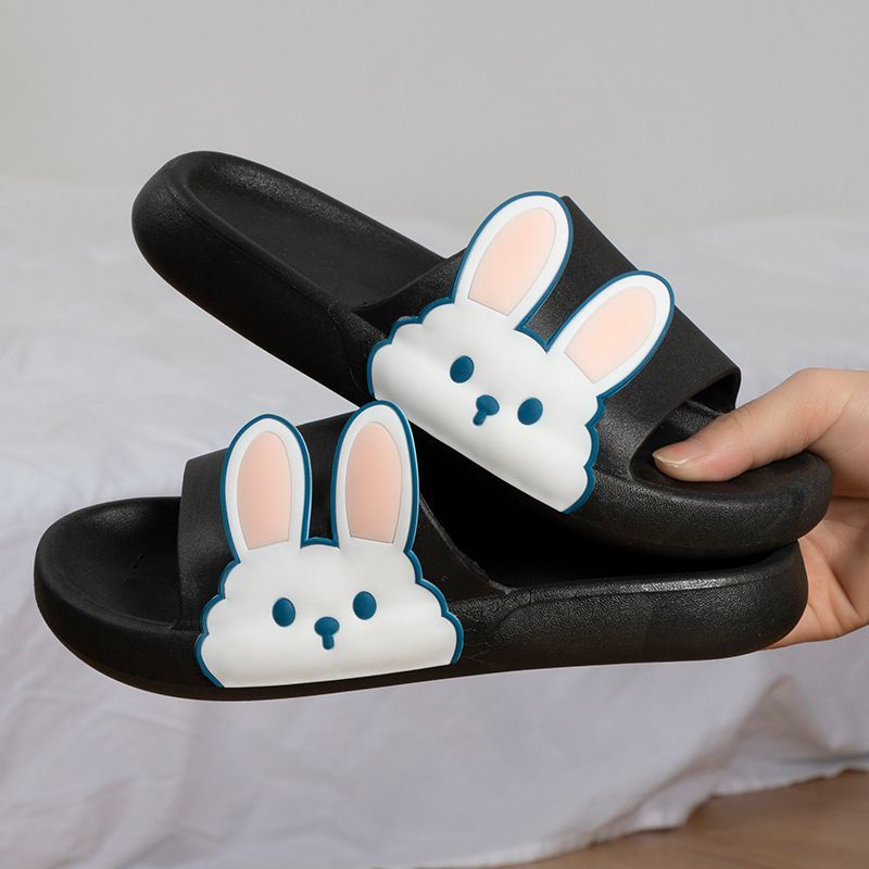 Medan Termurah Sendal wanita import sandal empuk rabbit white &amp; black