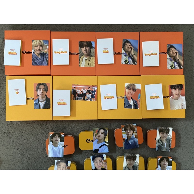 (UNSEALED) Ready Album BTS BUTTER, Cream ver, Peach Ver.. PC RM, Jimin, Jhope, V, JK, Suga, Jin