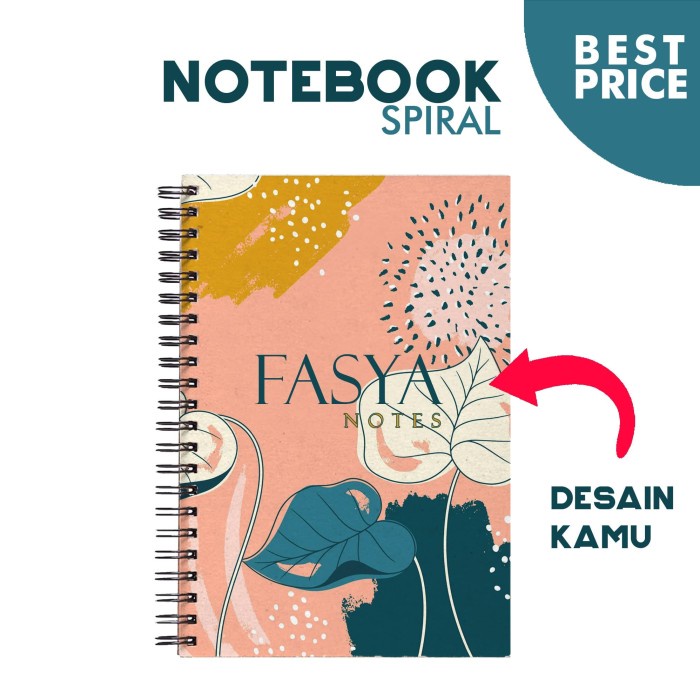 

[RESTOCK] NOTEBOOK CUSTOM SPIRAL | BUKU TULIS CUSTOM JILID SPIRAL (HARD COVER) - A6, polos