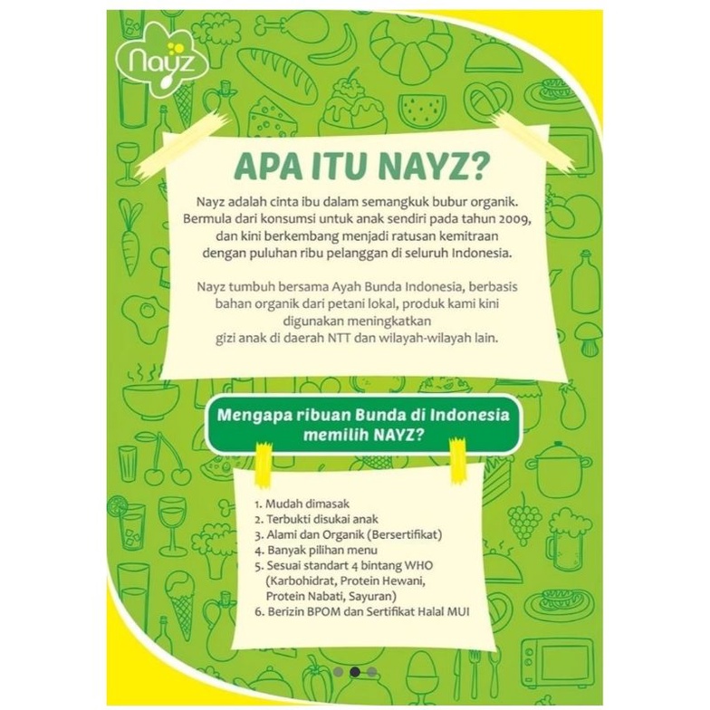 nayz bubur bayi rasa sapi 150 gram menu 2, bubur mpasi bayi