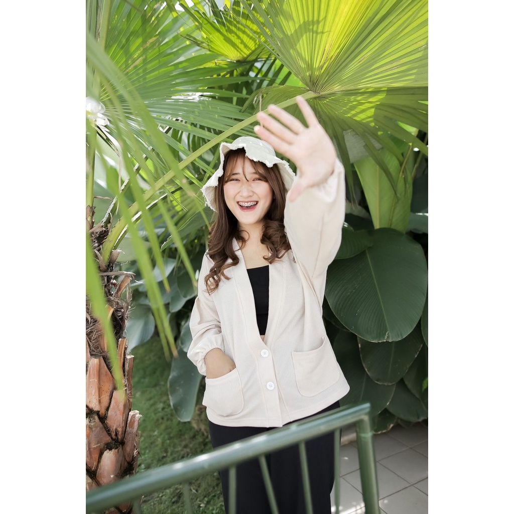 Yura Puffy Outer / Outwear Waffle Oversize