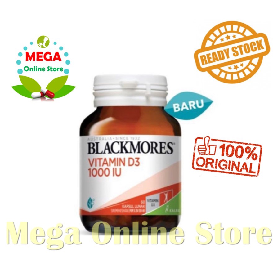 BPOM Blackmores Kalbe Vitamin D3 1000 IU 60 Softgels