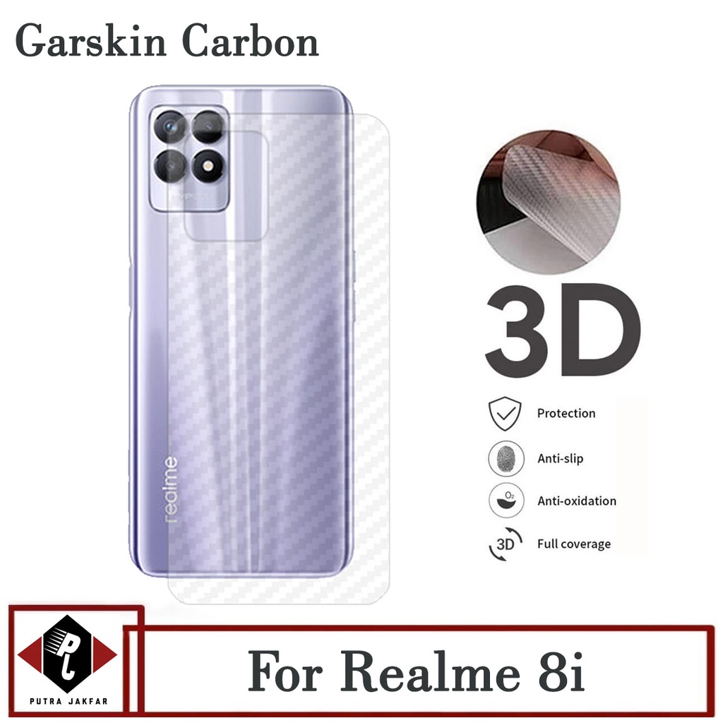Promo Garskin Realme 8i Skin Carbon Sticker Pelindung Belakang Hp