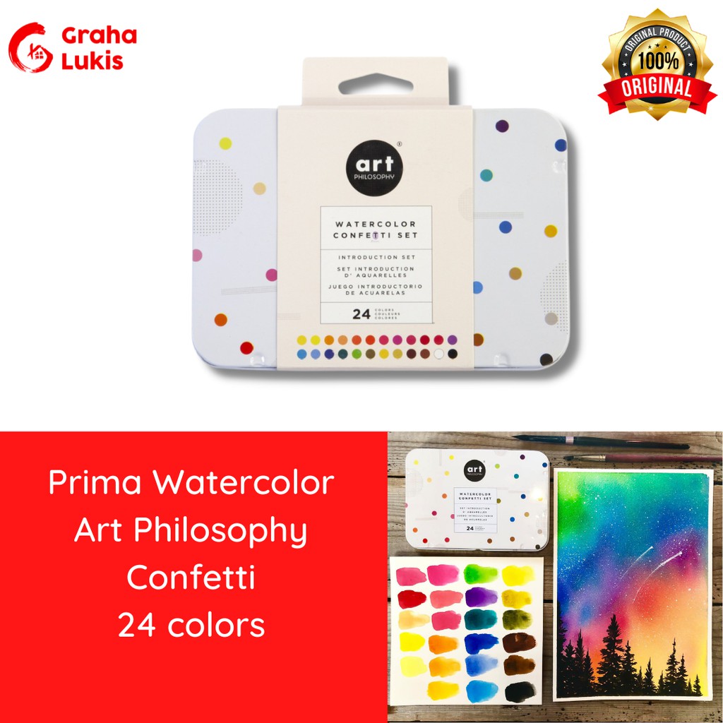 Jual Prima Watercolor - Art Philosophy Watercolor Confetti Indonesia|Shopee Indonesia