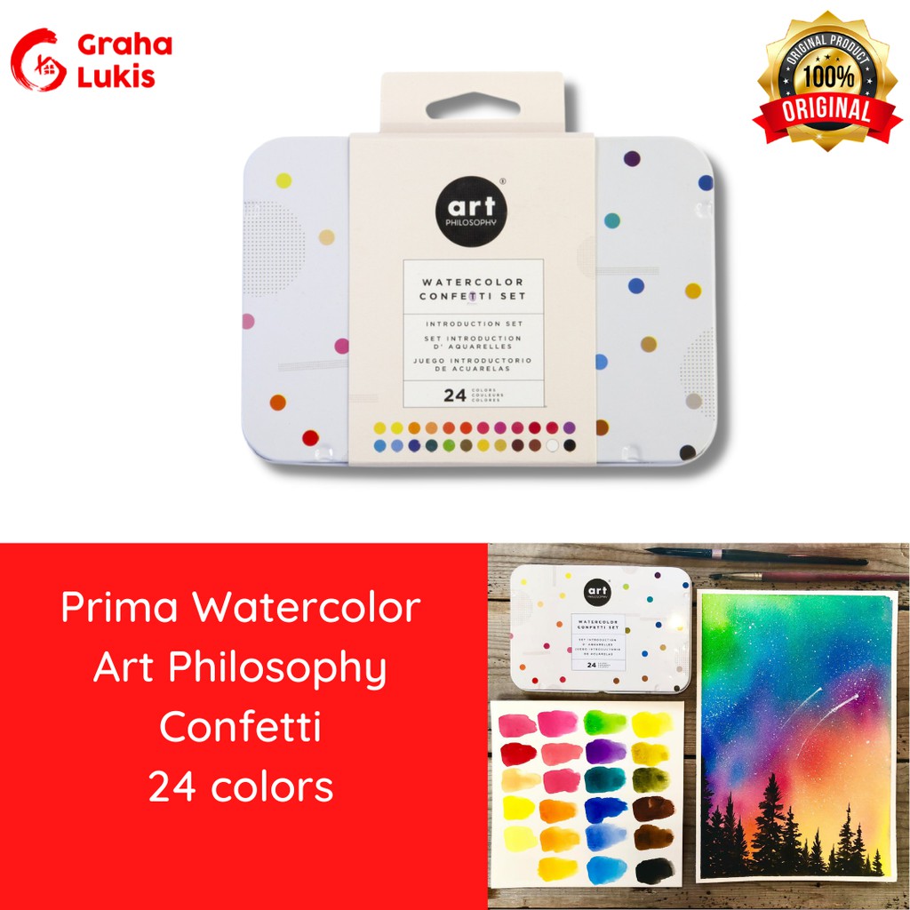 Jual Prima Watercolor - Art Philosophy Watercolor Confetti Indonesia|Shopee Indonesia