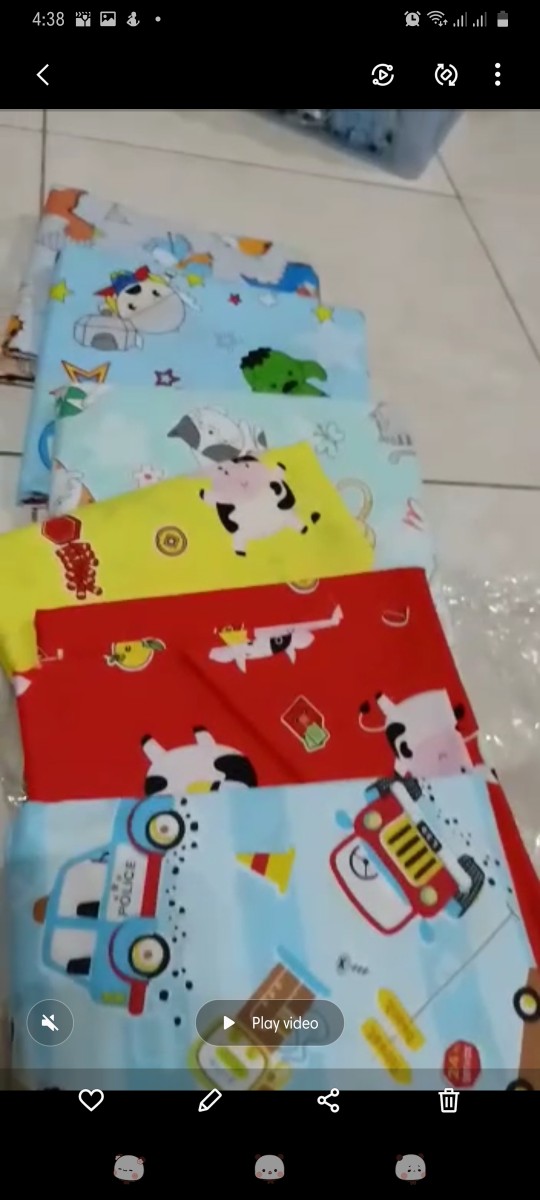 Lucky Ox - Kain Sprei Katun Lokal Meteran Star Bintang Kecil