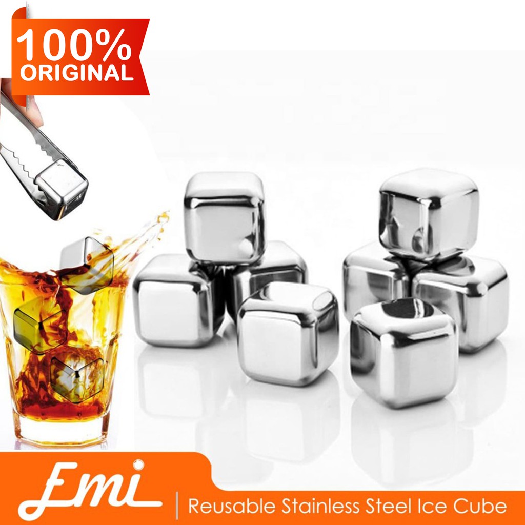 Reusable Stainless Steel Ice Cube Es Batu Stainles