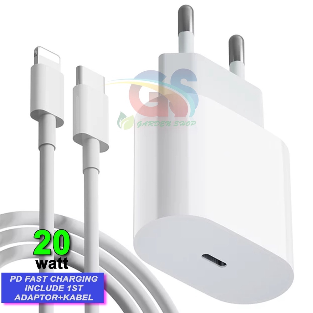 Charger 20W/25W Adaptor USB C + Kabel 1M ORI (sepasang/1set)