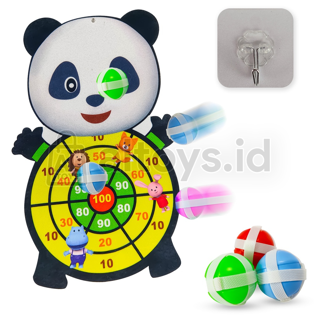 Mainan Lempar Dart Bola Tempel Karakter Cartoon Papan Panah Dart Board Mainan Lucu SS134