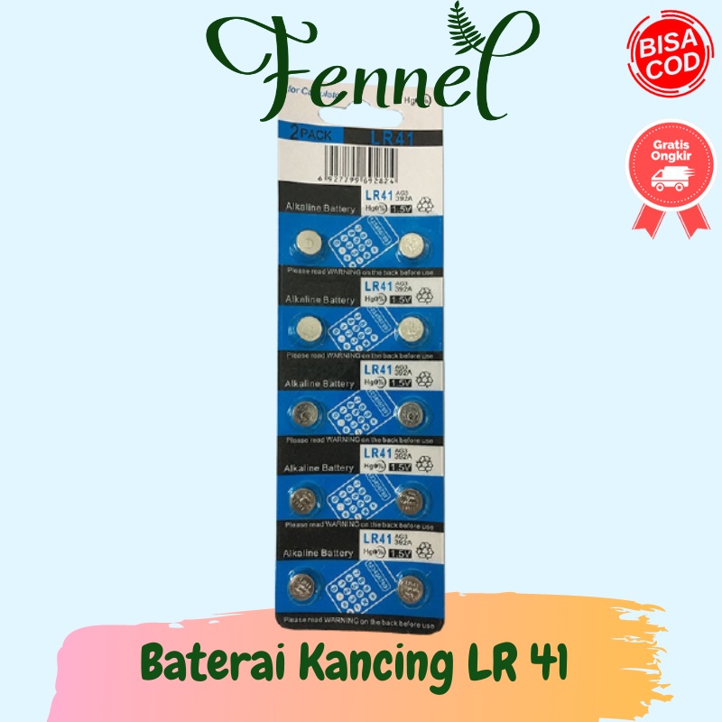 Baterai Batere Batre Kancing LR41 AG3 L736 SR41 392 1.5V