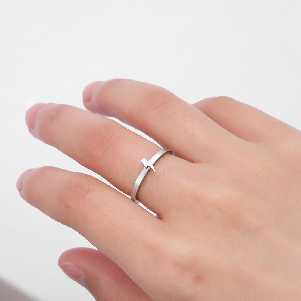 Mxbeauty Cincin Pasangan Trendy Punk Senada Cinta Pria Pesawat Perhiasan Fashion