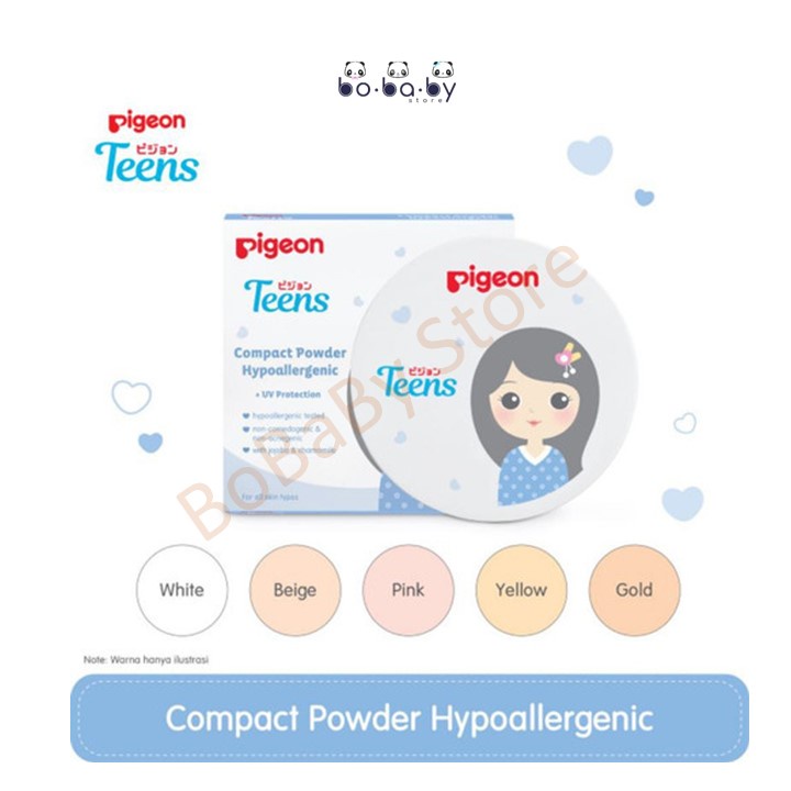 Pigeon Teens Compact Powder + UV Protection 14Gr / Bedak Padat Remaja