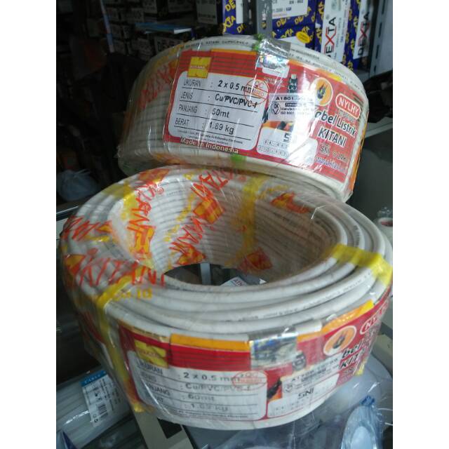 Kabel Serabut NYMHY / NYLHY 2x0,5mmx50M KITANI (Standar SNI)