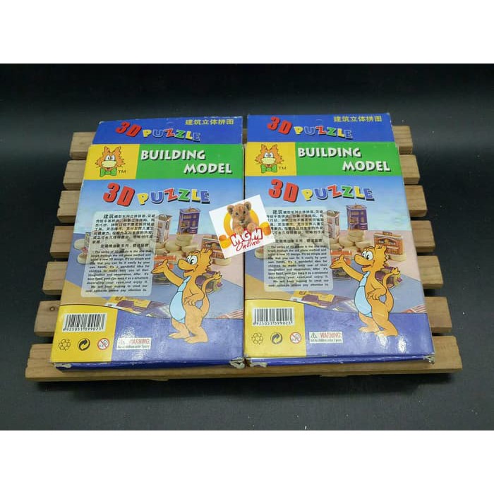 3D Puzzle Model Bangunan 8pc - Melatih Kreatifitas &amp; Keterampilan Anak