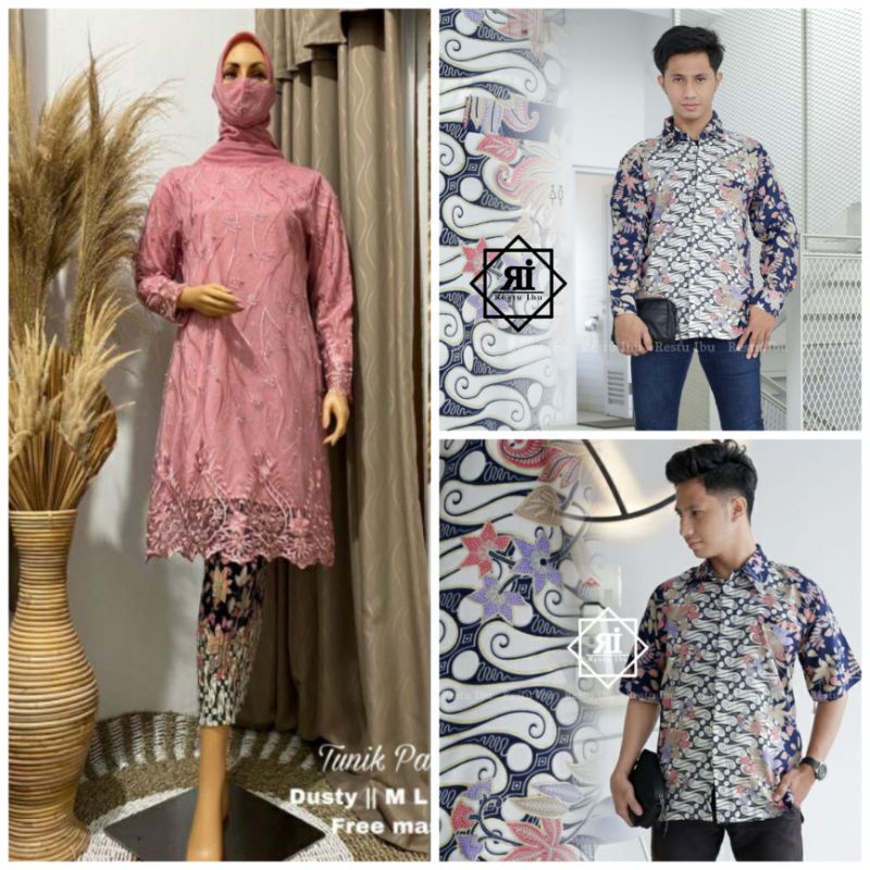 COUPLE KEBAYA MODERN/COUPLE KEBAYA TUNIK TILLE/COUPLE KEMEJA BATIK