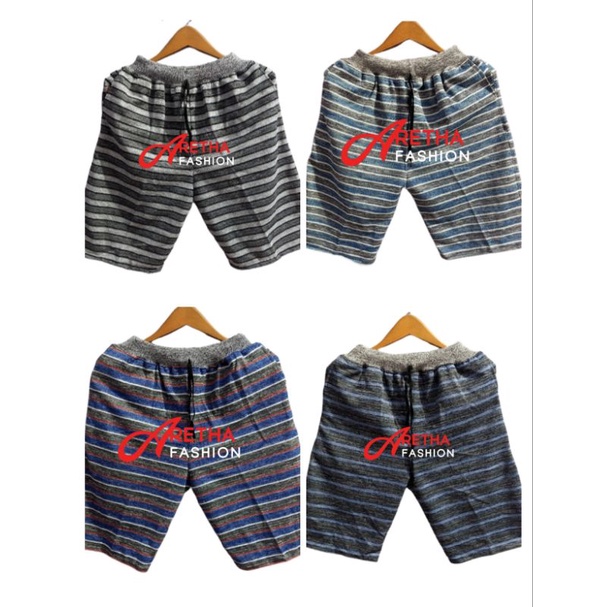 Promo Celana Pendek Salur Pria Wanita 100 Ribu DAPAT 5 PCS