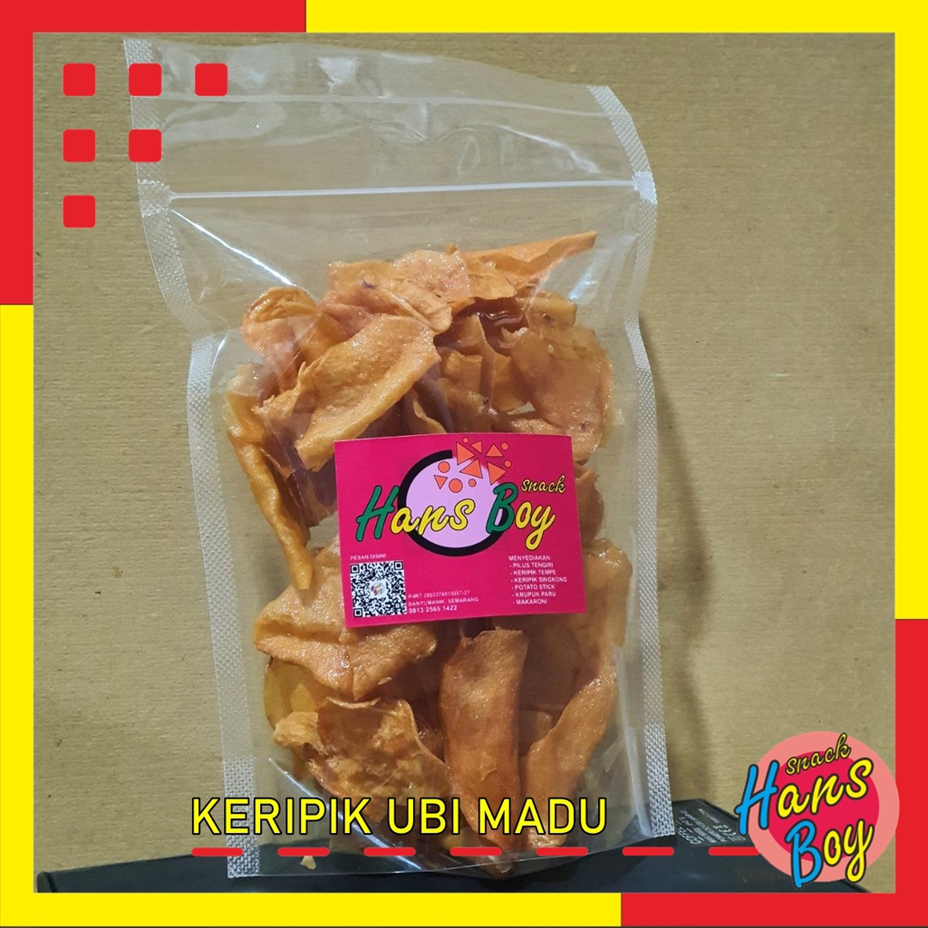 

Kripik Ubi Cilembu HansBoy (Manis) 100gr