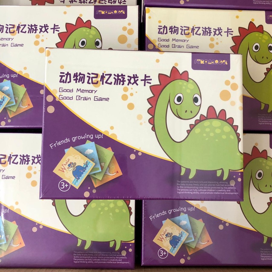 PUZZLE CARD MEMORY BRAIN DINO GAME / MAINAN DAYA INGAT /MAINAN EDUKASI