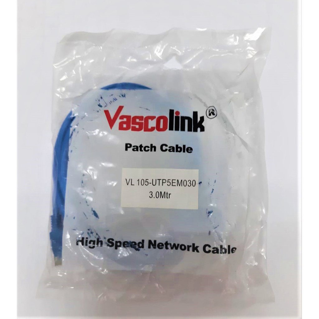 Kabel Utp Lan Vascolink UTP5EM030 3Meter High Speed