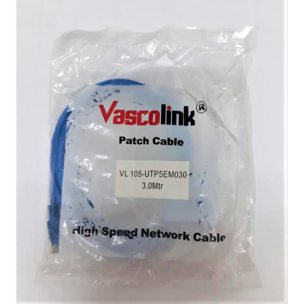 Kabel Utp Lan Vascolink UTP5EM030 3Meter High Speed