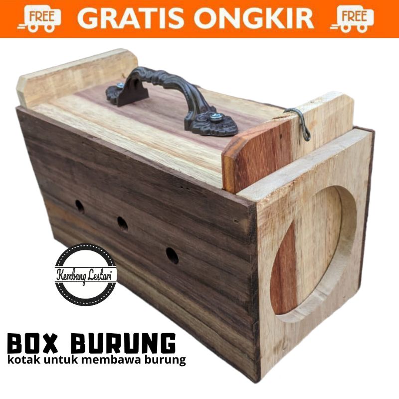 box bok Burung Kayu Sonokeling / Sangkar Burung COD single