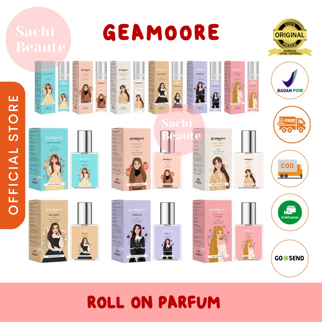 Geamoore Parfum Roll 6 ml 5 ml 30 ml Geamoore Geamore Inspired Perfume Pewangi badan Wewangian Roll on BPOM Original