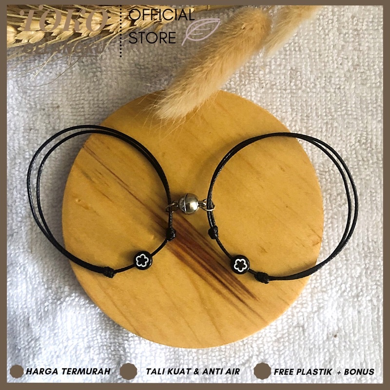Gelang bulat motif bulan bintang bunga love / Gelang tali minimalis dan Simpel