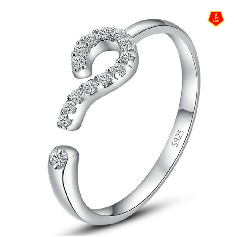 [Ready Stock]Creative Simple Diamond Silver Ring