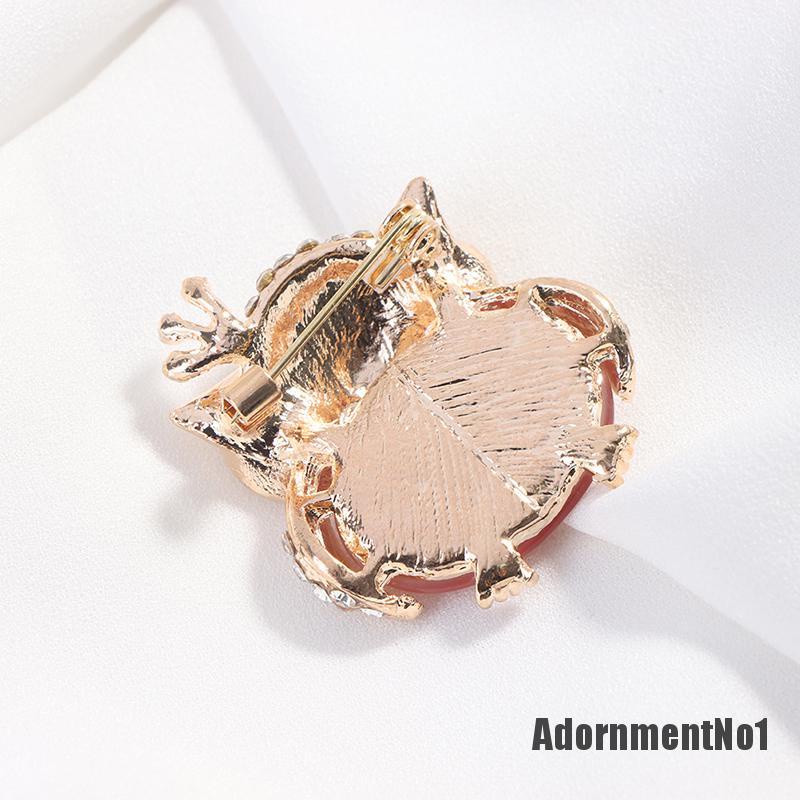 (Adornmentno1) 1pc Bros Pin Bentuk Burung Hantu Mata Biru Untuk Aksesoris Pakaian Wanita