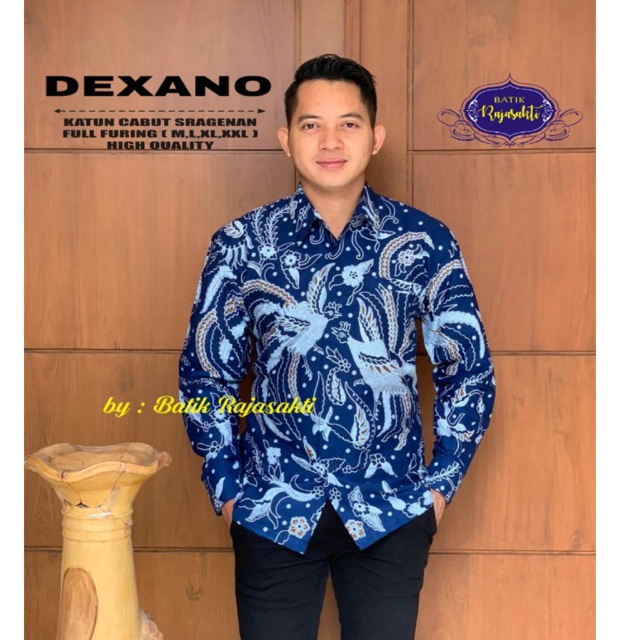 Kemeja Batik DEXANO FULL FURING Katun Halus Ori Solo