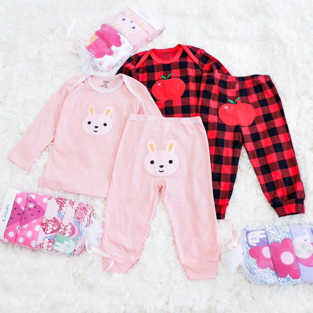 LID9034 - Boys/ Girls - 4 in 1 Setelan Piyama Panjang Baby